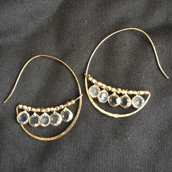 Anthropologie gold tone earrings