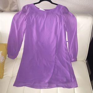 Lavender chiffon dress