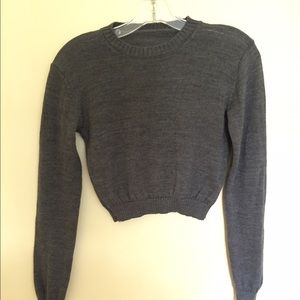 BRANDY MELVILLE gray crop sweater - never worn!