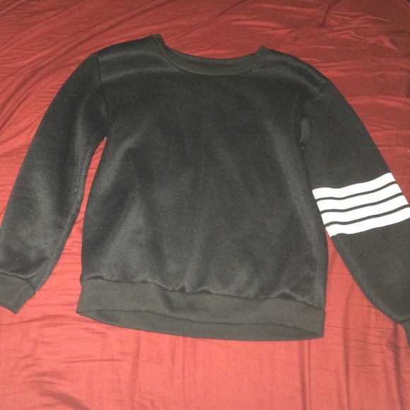 a black sweater