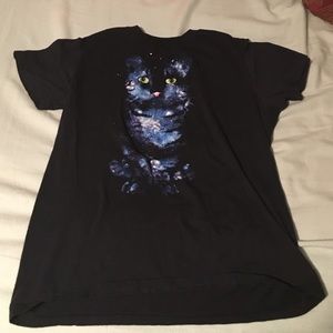 Galaxy cat graphic tee