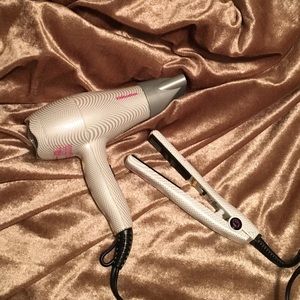 Mini blow dryer and mini straightener