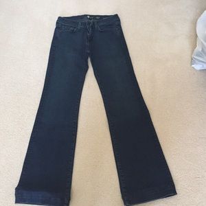 Dark denim jeans