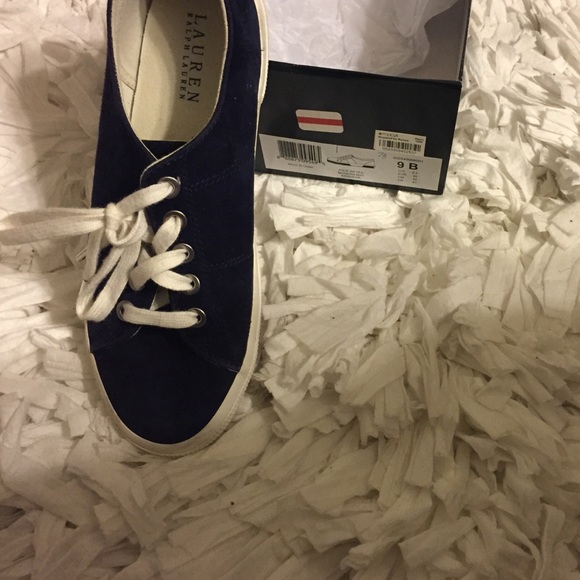 Ralph Lauren Jolie suede sneakers