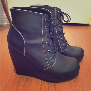 Deena & Oozzy Lace Up Booties