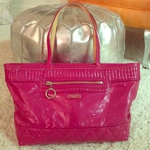 Hot pink coach bag