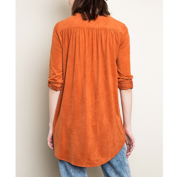 1DAYSALE "Sea Fever" Faux Suede Lace Up Top - Picture 3 of 4