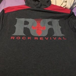 Rock revival hooded shirt