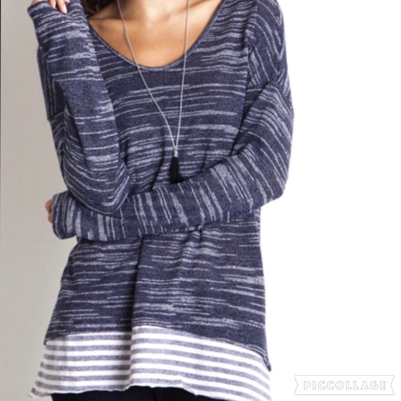 A Girl Named Jax Tops - ♦️ SALE ♦️ Double Layered Striped Top