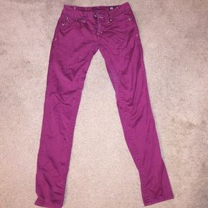 Miss Me burgundy skinny jeans