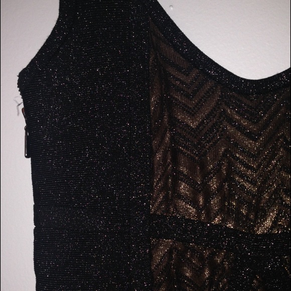 Bebe black and gold dress - Picture 2 of 4