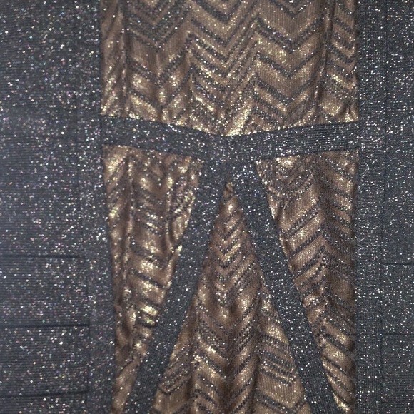 Bebe black and gold dress - Picture 3 of 4