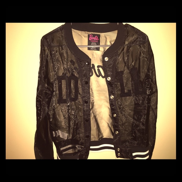 Sheer Barbie Varsity Jacket