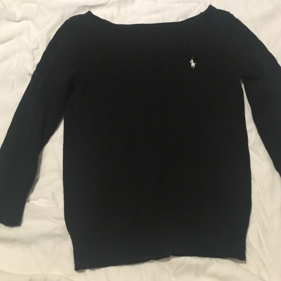 Black polo sweater