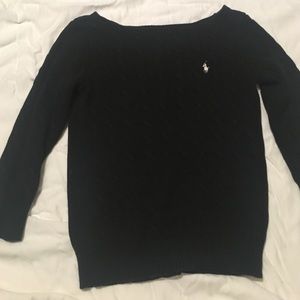 Black polo sweater