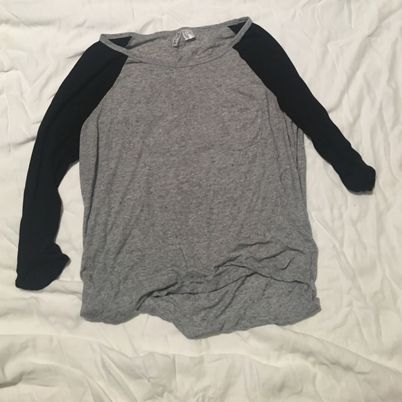 Heathered baseball tee