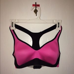 Hot pink sports bra