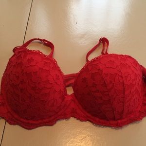 PINK red date bra