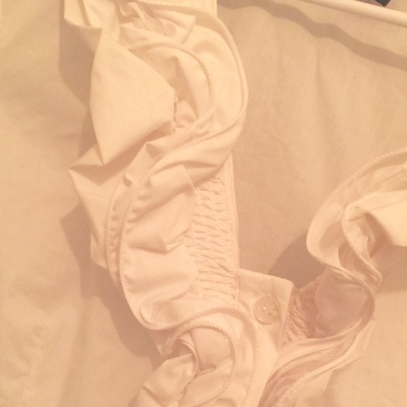White Ruffle Blouse - Picture 2 of 3