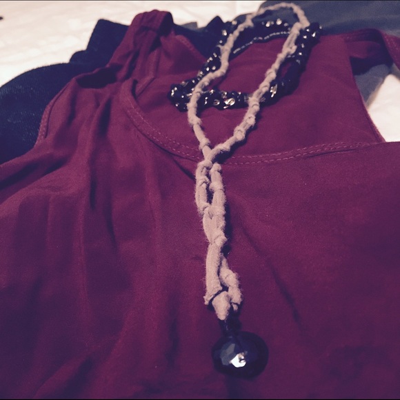 Brandy Melville burgundy crop tank one size