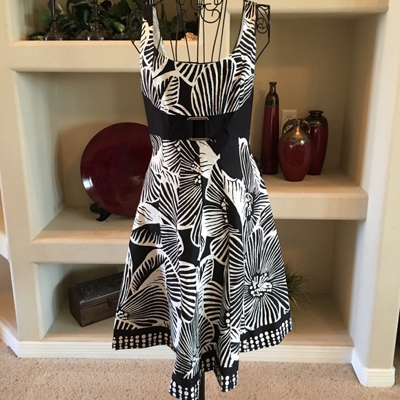 🎉Host Pick🎉A-Line black and white dress