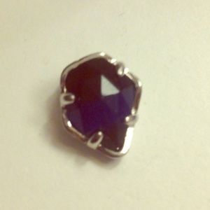 Kendra Scott navy blue and silver charm