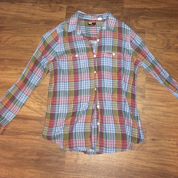BDG plaid button down
