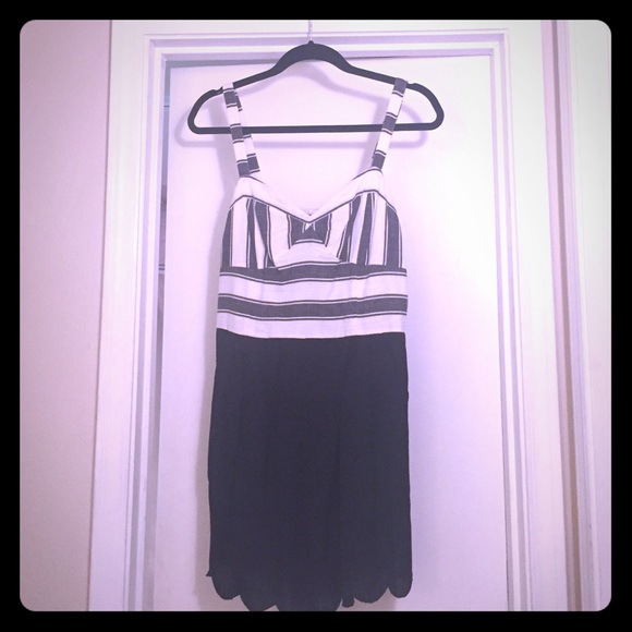 Anthropologie  Black and White Romper