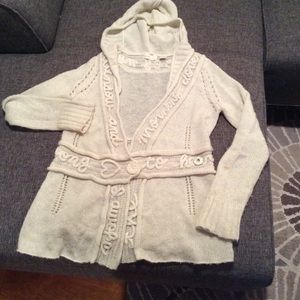 Anthropologie wool hooded cardigan