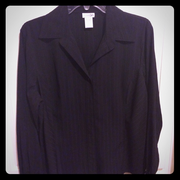 East 5th Black button-up blouse. XL