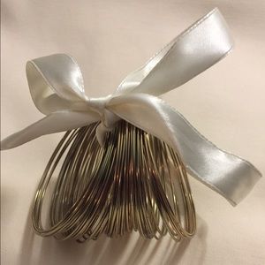 Gold tone bangle bracelets