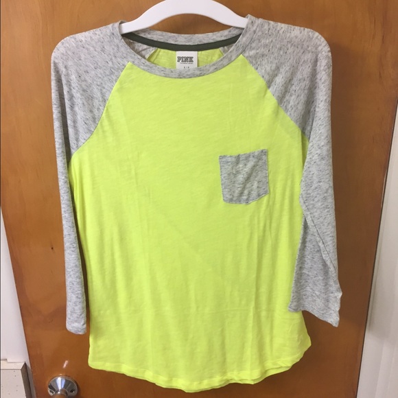 NWOT PINK baseball tee, small