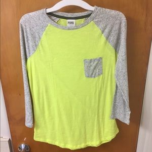 NWOT PINK baseball tee, small