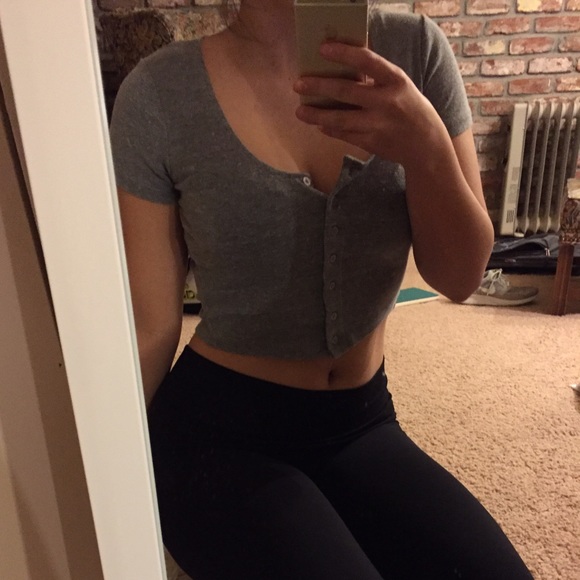 Sexy button up crop top!