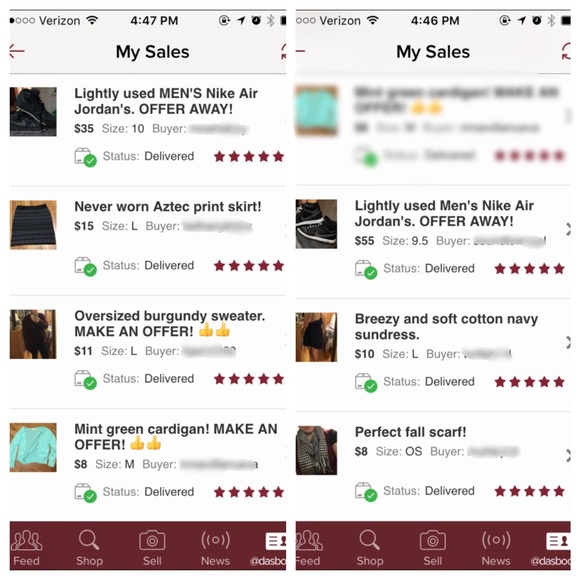 My ratings so far!! ☺️♥️💁🏼🌻