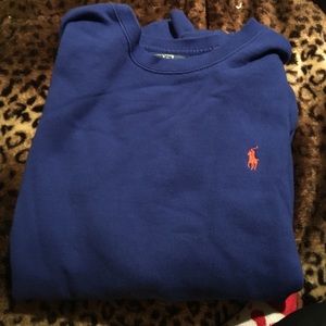 Long sleeve polo sweatshirt