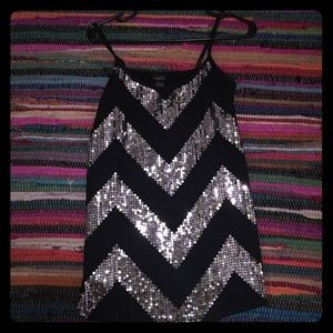 Sequined tank top