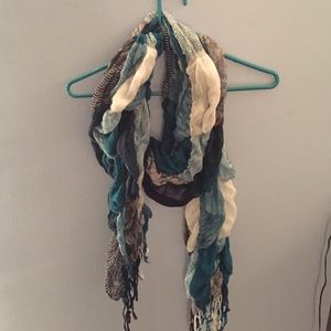 Blue Wavy Scarf