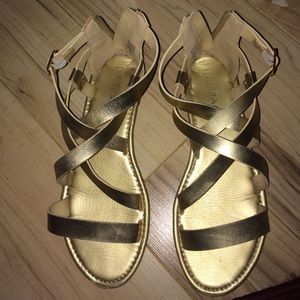 Gold RAMPAGE sandals