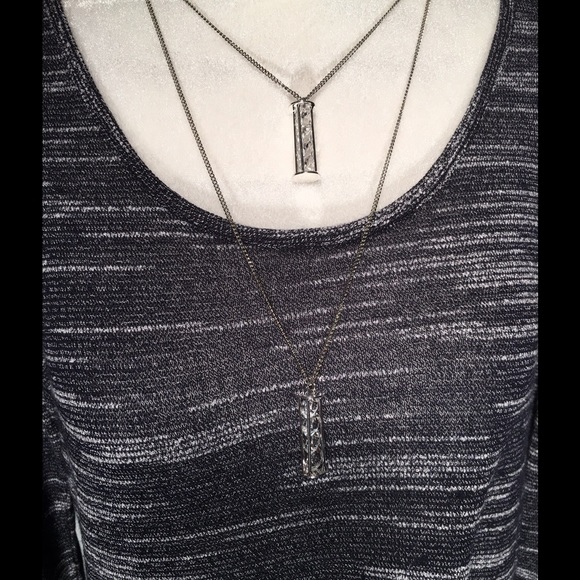 👍2 for $20👍 Marled Blue Long Sleeve Striped Top - Picture 2 of 4