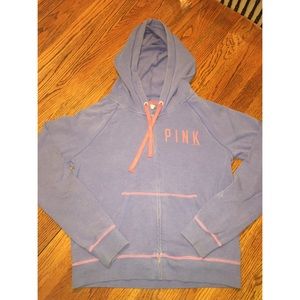 VS pink periwinkle zip up hoodie