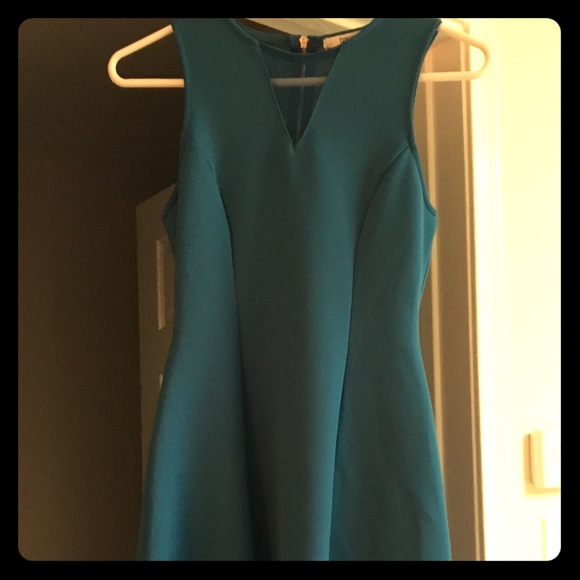 Bar III XS Teal Dress with Mesh Top