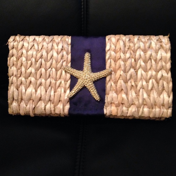 Starfish Straw Clutch by Mudpie