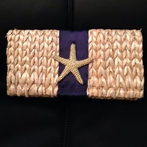 Starfish Straw Clutch by Mudpie
