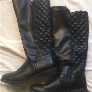 Black quilted boots from Target