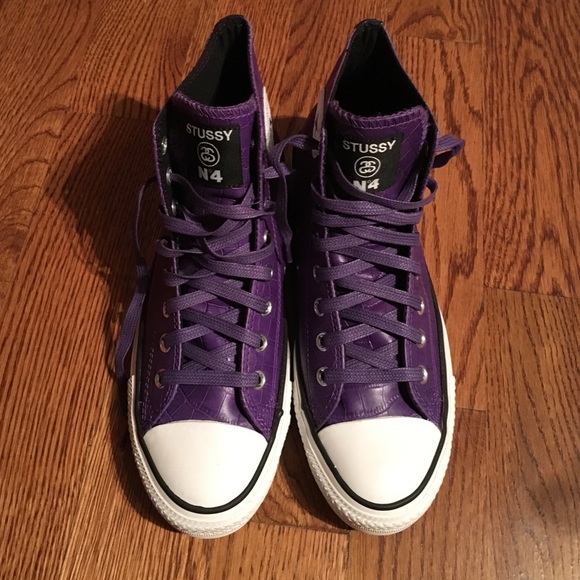 Brand New Purple Stussy x Converse!! NWB!!
