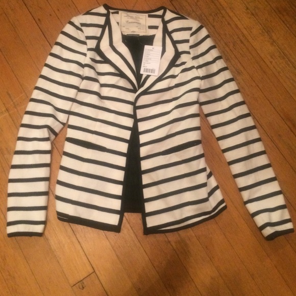 New Anthropologie Striped Blazer Size XS