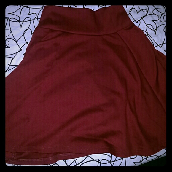 Charlotter Russe Maroon Skater skirt used