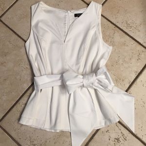 Peplum white top