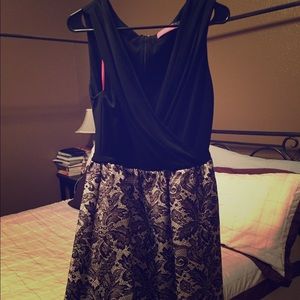 Black and floral dress